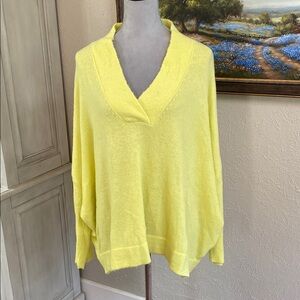 Sunny Yellow V-Neck Sweater for Women